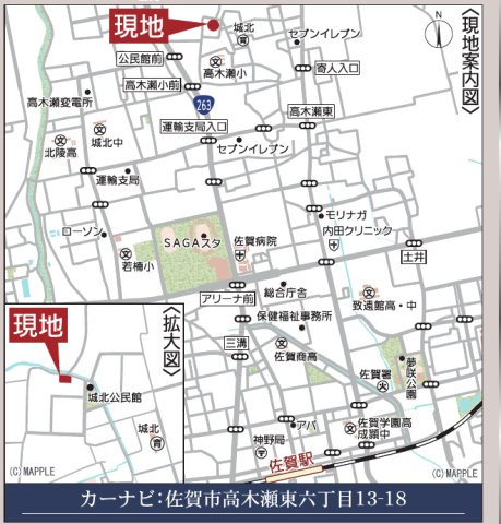 クレイドルガーデン佐賀市高木瀬東 第19 2号棟の地図