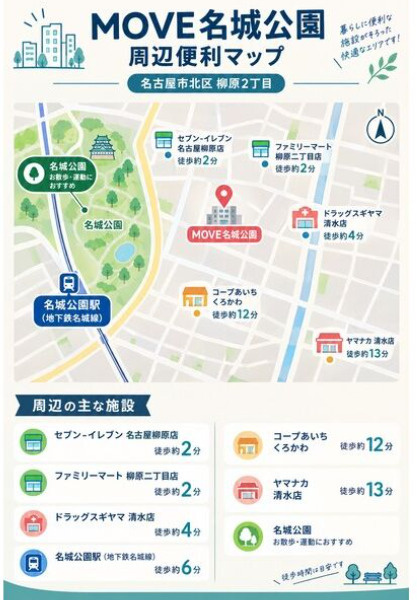 MOVE名城公園の地図