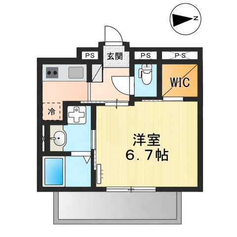 筑紫野市二日市中央１丁目の賃貸マンションの間取り