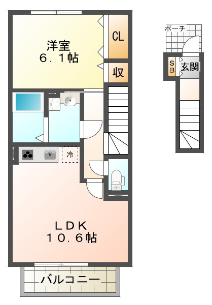 滝ツジハイムの間取り