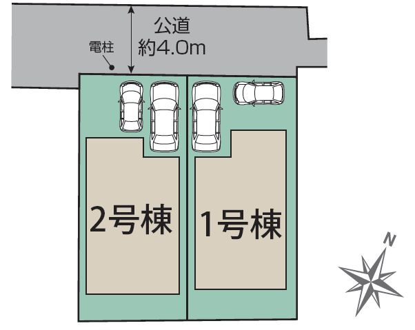 【区画図】 | 東村山市久米川町3丁目　新築戸建　全2棟