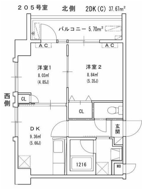 ベリーマンション出水の間取り