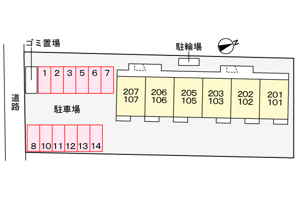 コーポ内山の区画図