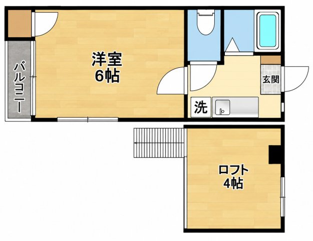 太宰府市坂本３丁目のアパートの間取り|別号室タイプ