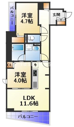 【間取り】 | パークフラッツ安堂寺町
