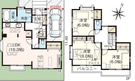 戸建　新座市新堀１丁目の間取り