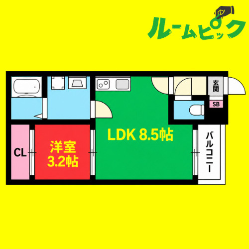 REGALEST S.FLOWER中村公園　名古屋市賃貸　仲介手数料無料の間取り
