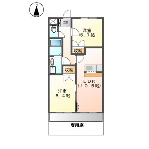 グリーンハイム松橋Ⅱの間取り
