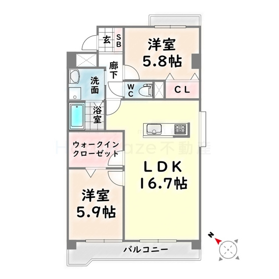 【間取り】 | クレッセンド清水ヶ岡【名古屋市賃貸・RC造】