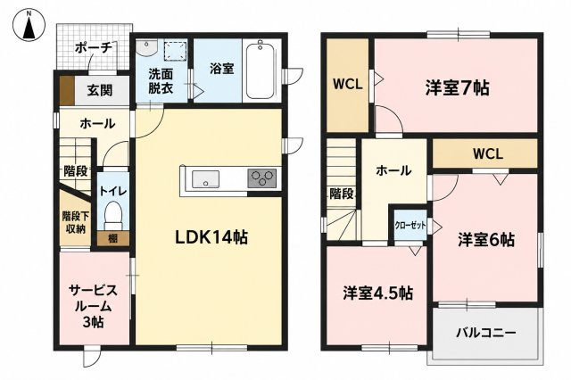 戸田西１－１５１３ＫＯＤＡＴＥＸⅤの間取り