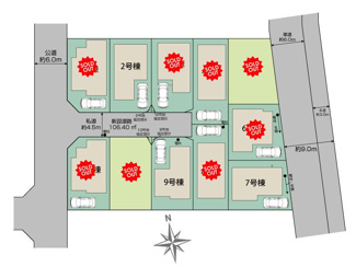 【区画図】 | 【仲介手数料無料！！】稲城市東長沼　新築戸建て（全11棟）2号棟　6880万円