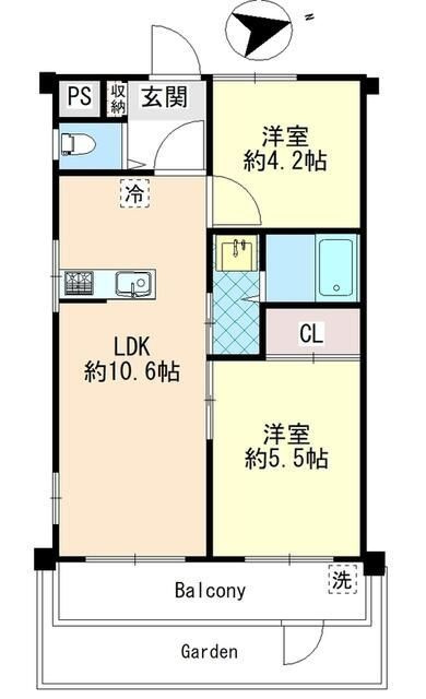 キャニオンマンション東山の間取り