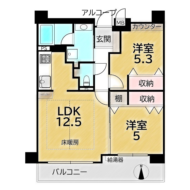 宝ヶ池通パーク・ホームズの間取り