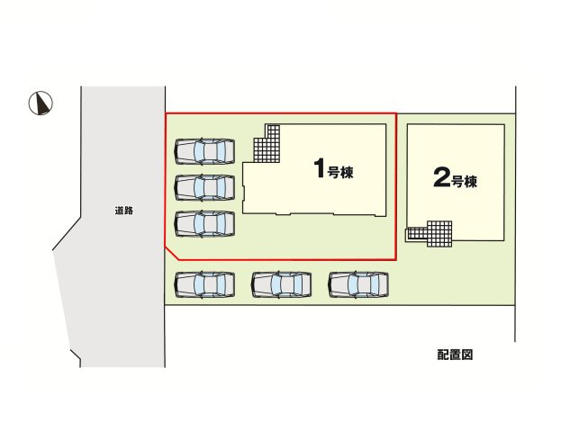郡山市安積町長久保3丁目　　　 ２号棟　　　安積第３小学校、安積第２中学区　の区画図