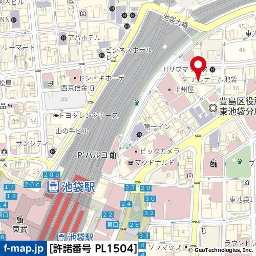 コンシェリア池袋MASTER'S　VILLAの地図