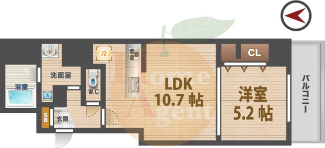 【間取り】 | シャルム・Y・M | 1LDKのお部屋です。