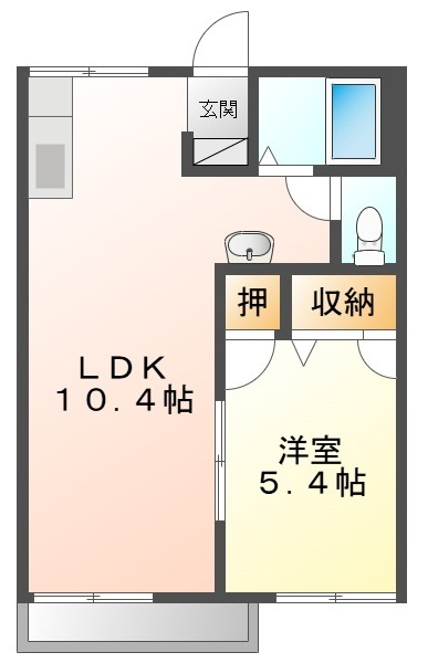 チューリップハイツ　Ｂの間取り