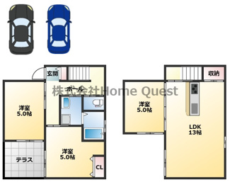 【間取り】 | ユニキューブ上小阪