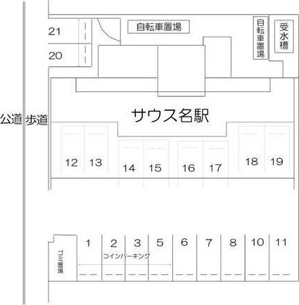 サウス名駅の区画図