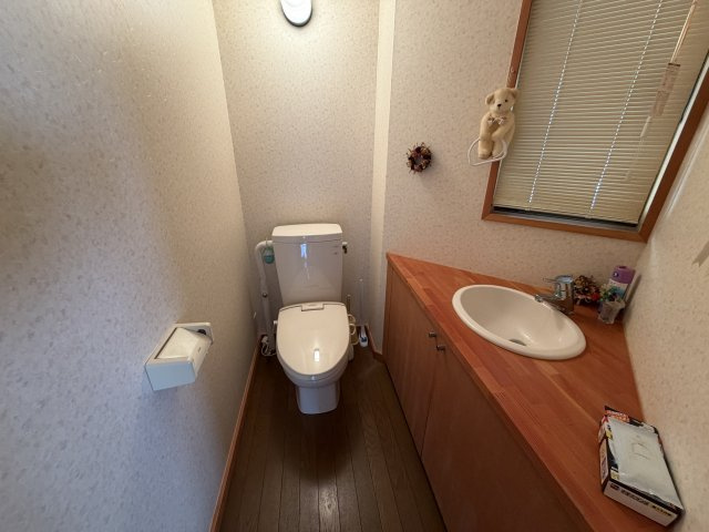 【北杜市大泉町谷戸】八ヶ岳南麓の個性あふれる平家住宅のトイレ