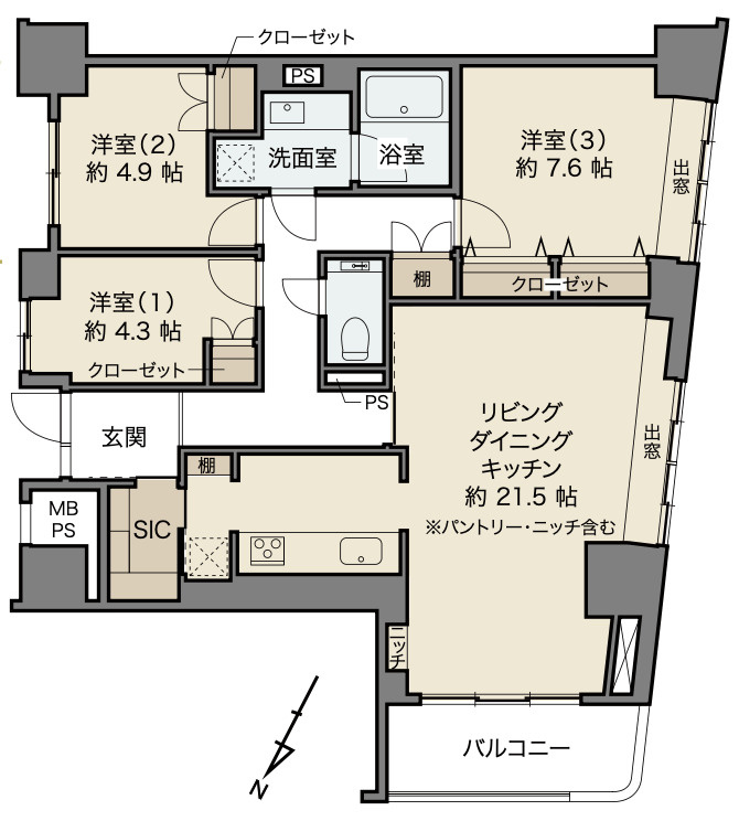 フォルム小石川 12Fの間取り