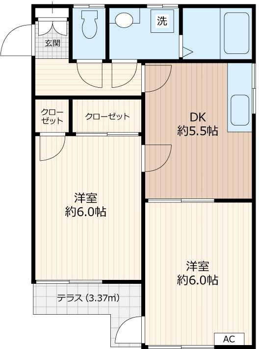 コーポ平井の間取り|間取りです。