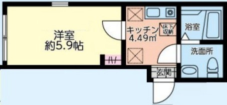 海老名市東柏ケ谷５丁目のアパートの間取り