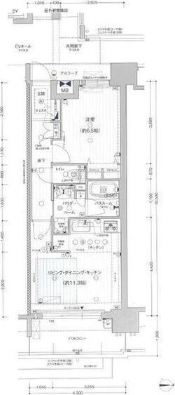 プレサンス　ロジェ　名古屋駅NORTH　FRONTの間取り
