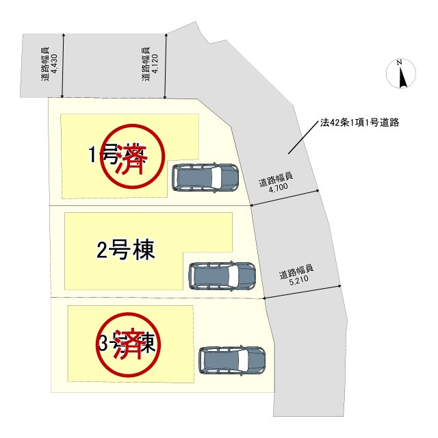 枚方市 渚元町　第５　新築 一戸建て の間取り|区画図 2号棟