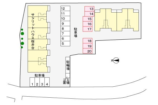 サンリットハウス桜井台2の区画図