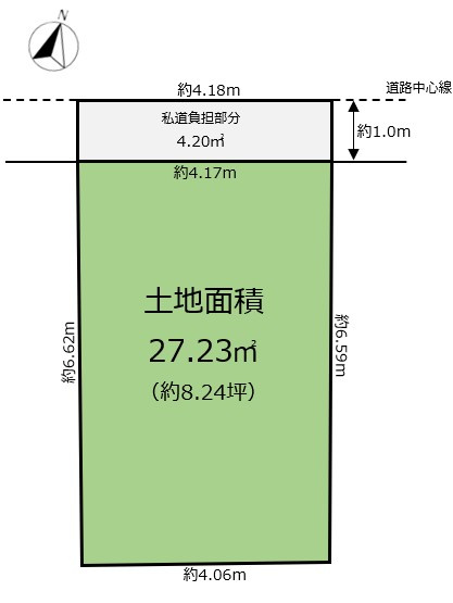 中原通6丁目 売土地の区画図
