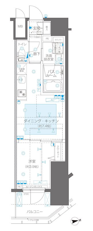新品家具付きマンション新宿11(KaGood東京)の間取り|※間取りと異なる場合は現状を優先します。