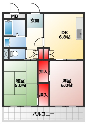 【間取り】 | ロータリービルド南花田