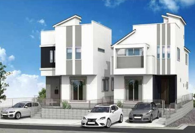 【横浜市南区中里2丁目7-9全2棟新築戸建て】★仲介手数料無料★（南小学校・南が丘中学校）の外観パース