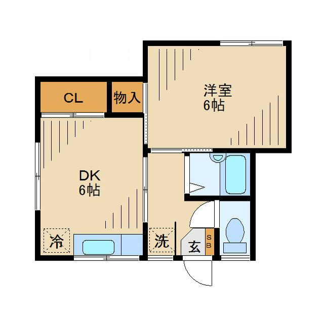 ハイツ山ノ手の間取り|間取りです。
