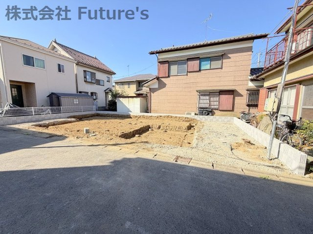 三郷市栄1丁目　新築戸建　全1棟の外観|現地の写真になります。