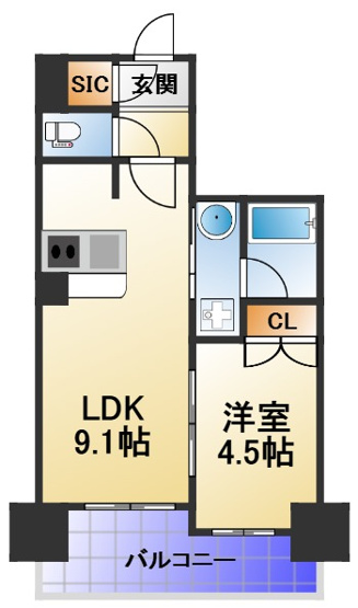 【間取り】 | SK RESIDENCES SHINSAIBASHI
