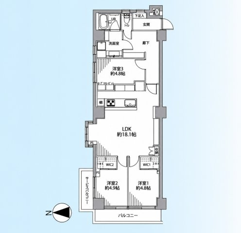 五反田コーポラスの間取り