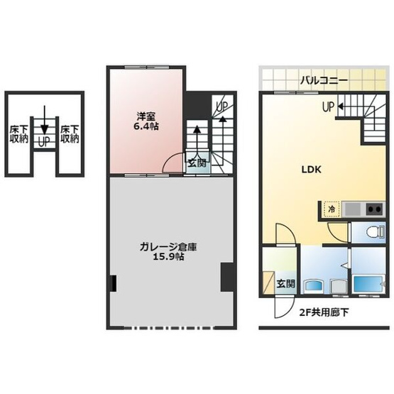 【間取り】 | ガレージハウス　リビオ禎紫園Ⅱ