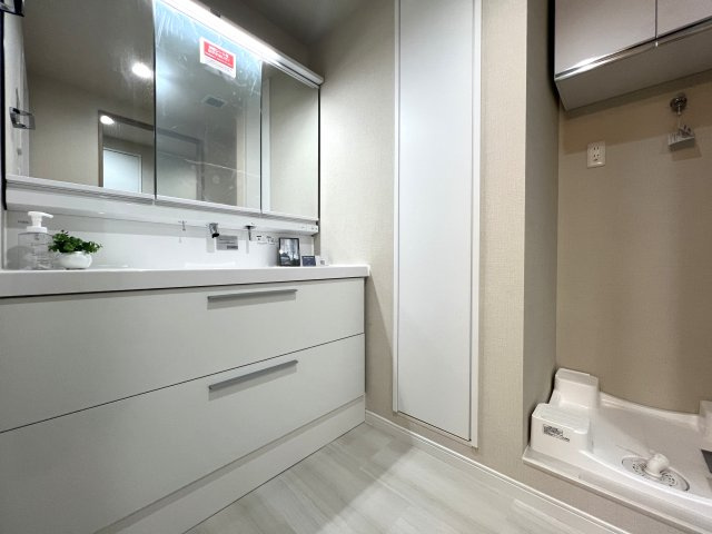 駅が近い・イオンが近い・小学校も近い・役所も近い・管理体制◎・リフォーム済・ペット飼育可◎これ以上言わなくてももうわかりますよね？ネガティブポイントがないってこと！な『パークシティ横濱Ａ棟』リフォームの独立洗面台|独立洗面化粧台が付いています
