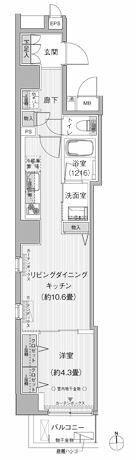 クリスタルパレス蒲西の間取り