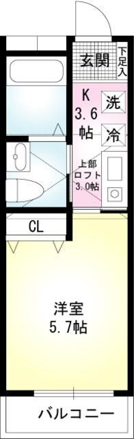 ヴェラハイツ白楽の間取り|間取りです。