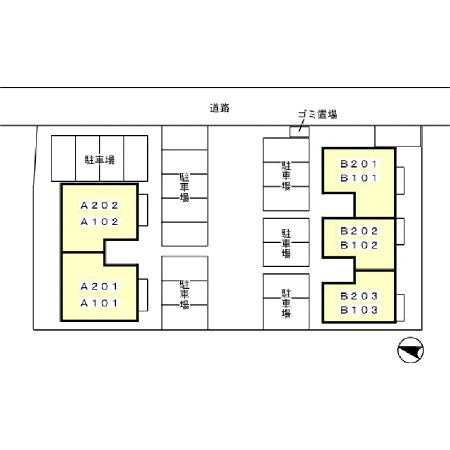 プランドールロッジ ＡＢの区画図