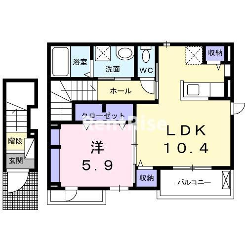 クレイン　Ａ・Ｔの間取り|間取図