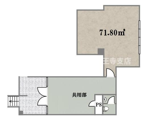 大阪市中央区石町１丁目の店舗事務所の間取り