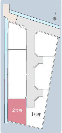 小田原市栢山　新築戸建　全2棟2号棟の区画図