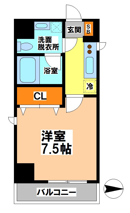 三鷹市下連雀３丁目の賃貸マンションの間取り