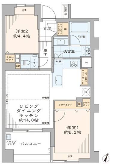 【間取り】 | パークホームズ市ヶ谷