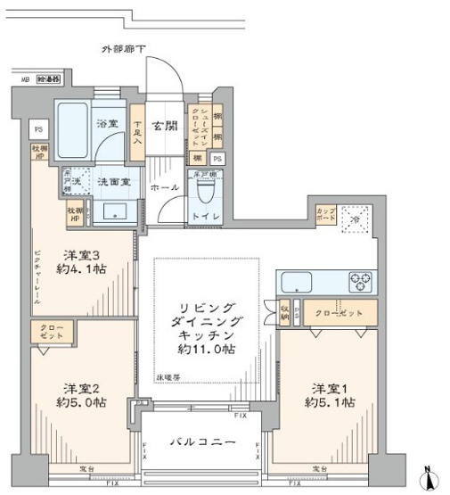 【間取り】 | プラハ東京八丁堀
