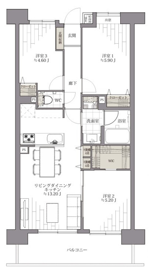 【間取り】 | コスモ住吉扇橋
